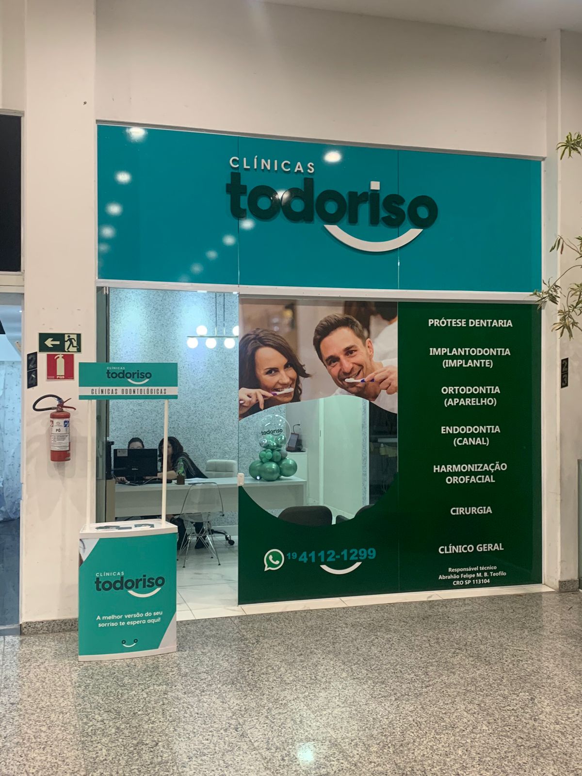 Fachada da Todoriso: dentista em Indaiatuba e prótese protocolo em Indaiatuba
